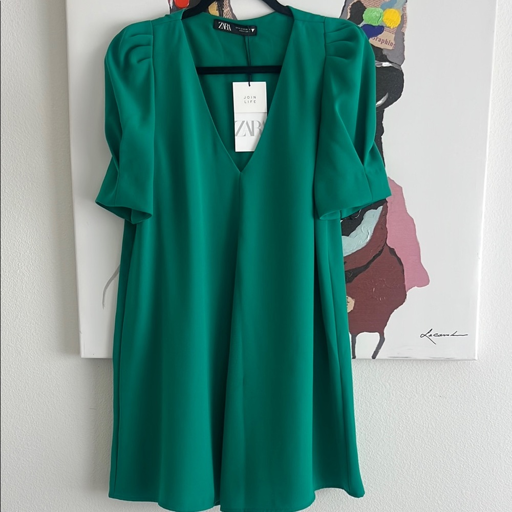 Zara Green Mini Dress